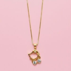 Gold Pendant Necklace HELLO KITTY